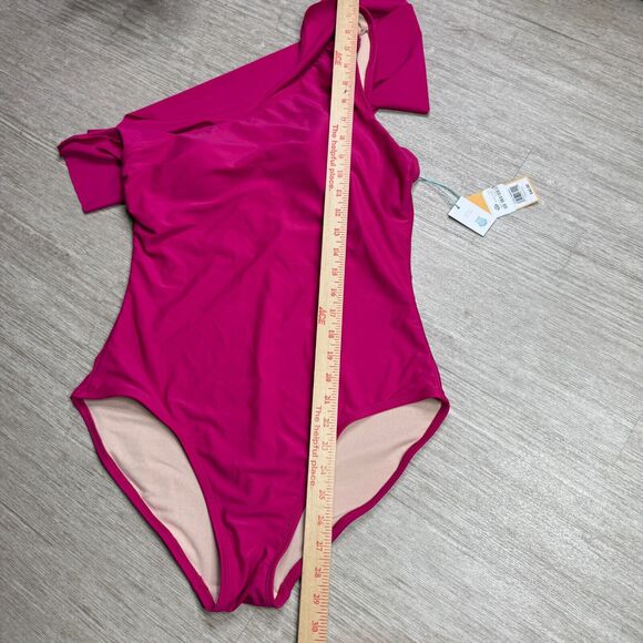 Kona Sol Women's One Piece Swimsuit Swimwear Full Seat NEW L Magenta Pink - Picture 5 of 7